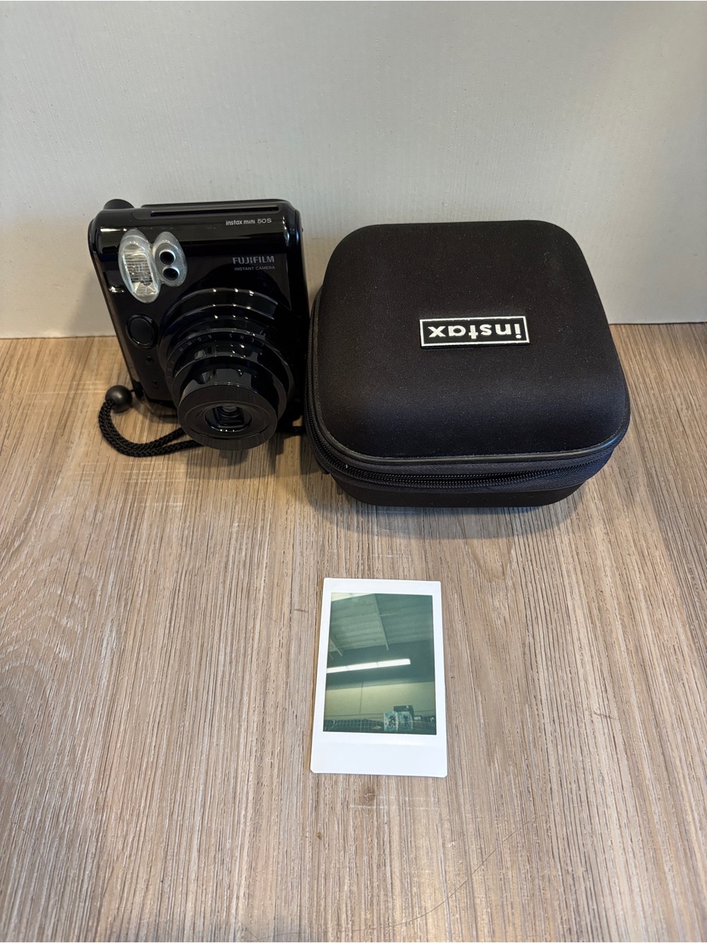 Fujifilm Instax Mini 50s Instant Film Camera - Piano Black With Case Works